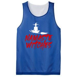 Namaste Witches Halloween Funny Yoga Witch Meme Funny Gift Mesh Reversible Basketball Jersey Tank