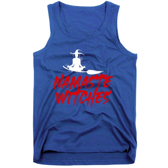 Namaste Witches Halloween Funny Yoga Witch Meme Funny Gift Tank Top