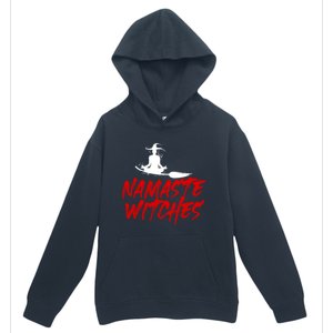 Namaste Witches Halloween Funny Yoga Witch Meme Funny Gift Urban Pullover Hoodie