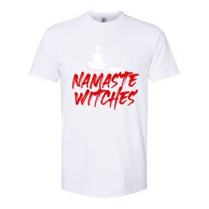 Namaste Witches Halloween Funny Yoga Witch Meme Funny Gift Softstyle CVC T-Shirt