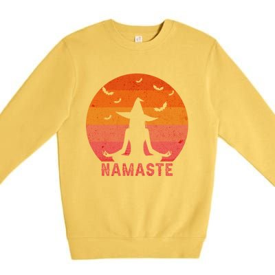 Namaste Witches Halloween Yoga Witch Costume Cool Gift Premium Crewneck Sweatshirt