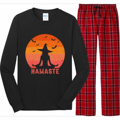 Namaste Witches Halloween Yoga Witch Costume Cool Gift Long Sleeve Pajama Set