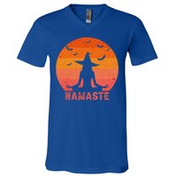 Namaste Witches Halloween Yoga Witch Costume Cool Gift V-Neck T-Shirt