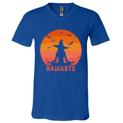 Namaste Witches Halloween Yoga Witch Costume Cool Gift V-Neck T-Shirt