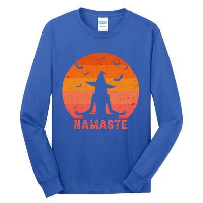 Namaste Witches Halloween Yoga Witch Costume Cool Gift Tall Long Sleeve T-Shirt