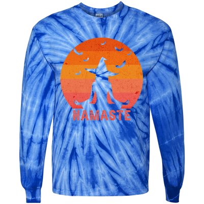 Namaste Witches Halloween Yoga Witch Costume Cool Gift Tie-Dye Long Sleeve Shirt