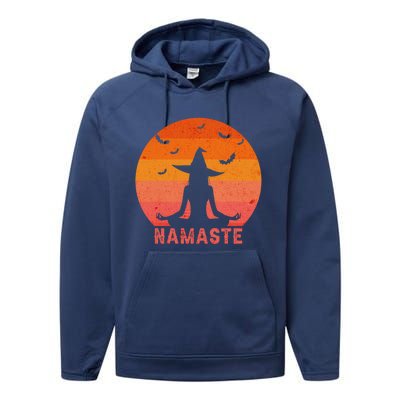 Namaste Witches Halloween Yoga Witch Costume Cool Gift Performance Fleece Hoodie