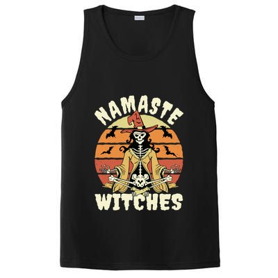 Namaste Witches Halloween Funny Skeleton Yoga Witch Meme Gift PosiCharge Competitor Tank