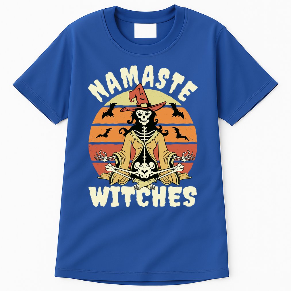 Namaste Witches Halloween Funny Skeleton Yoga Witch Meme Gift Tall T-Shirt