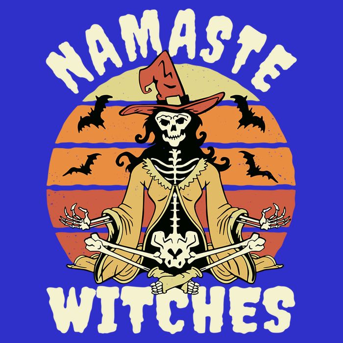 Namaste Witches Halloween Funny Skeleton Yoga Witch Meme Gift Tall T-Shirt