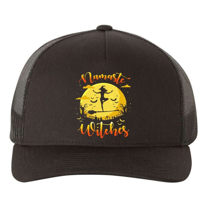 Namaste Witches Halloween Yoga Lover Costume Gifts Yupoong Adult 5-Panel Trucker Hat