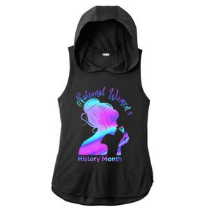 National Women's History Month March Ladies PosiCharge Tri-Blend Wicking Draft Hoodie Tank