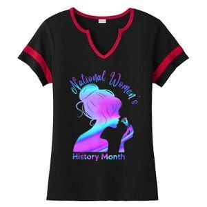 National Women's History Month March Ladies Halftime Notch Neck Tee