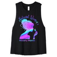 National Women's History Month March Women's Racerback Cropped Tank