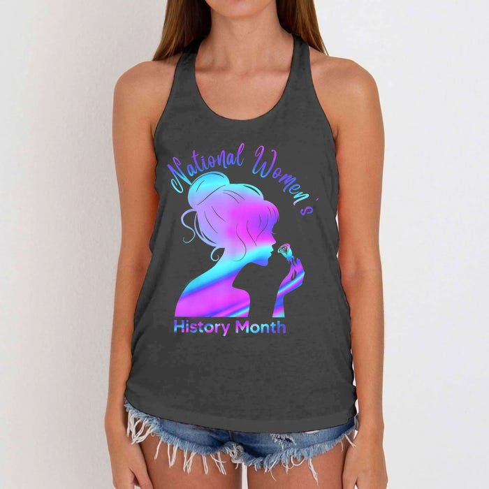 National Women's History Month March Women's Knotted Racerback Tank