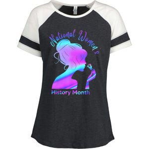 National Women's History Month March Enza Ladies Jersey Colorblock Tee