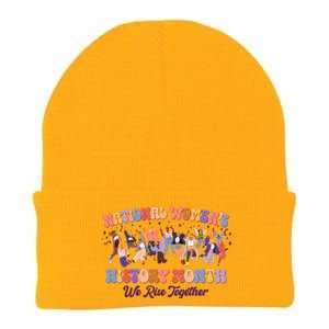 National Womens History Month We Rise Together Knit Cap Winter Beanie