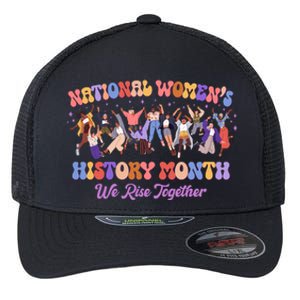 National Womens History Month We Rise Together Flexfit Unipanel Trucker Cap