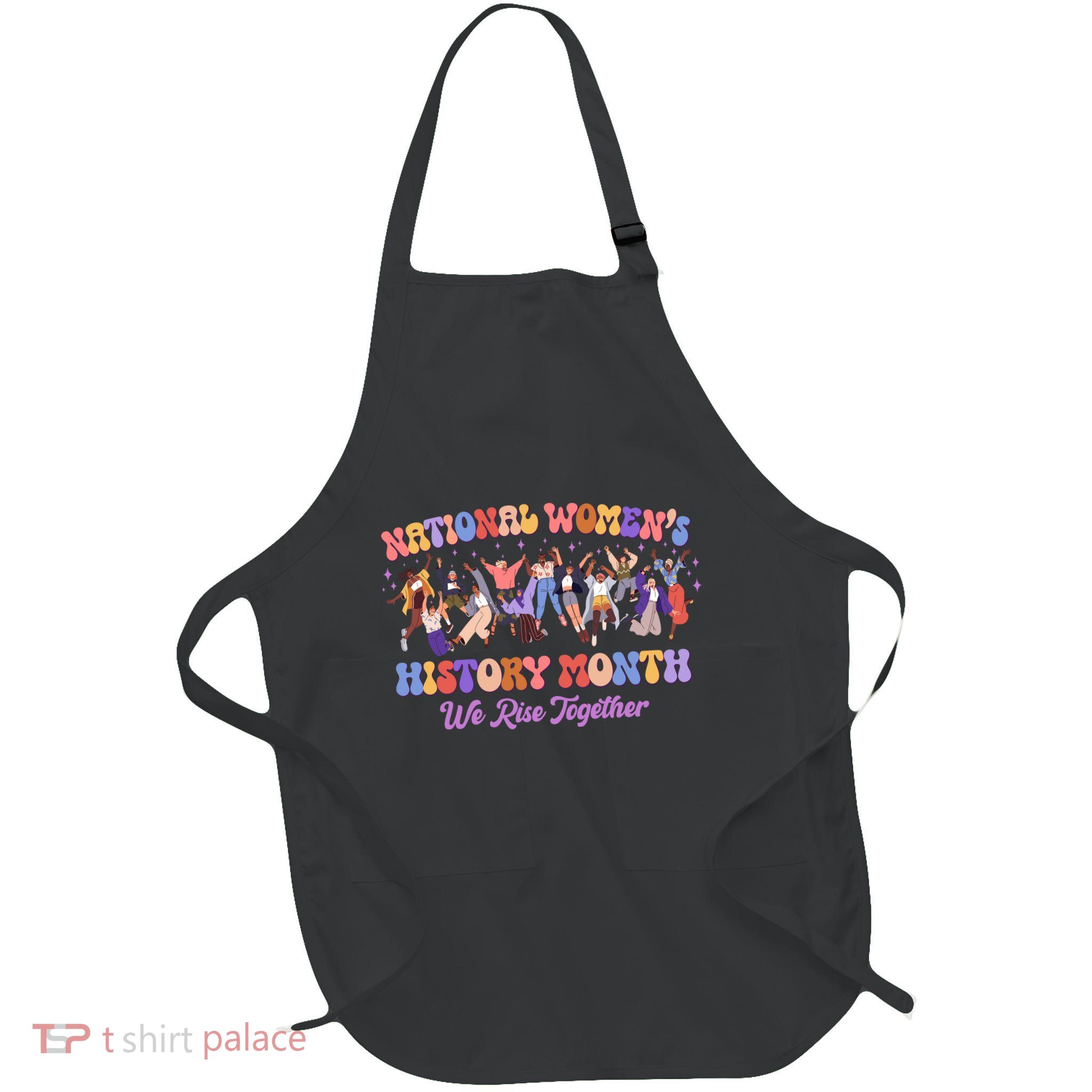 National Womens History Month We Rise Together Full-Length Apron With Pockets