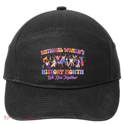 National Womens History Month We Rise Together 7-Panel Snapback Hat
