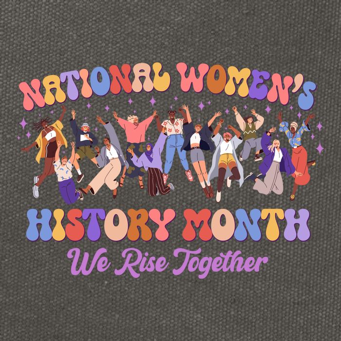 National Womens History Month We Rise Together Cotton Canvas Backpack