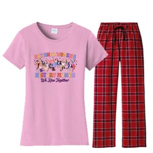 National Womens History Month We Rise Together Women's Flannel Pajama Set