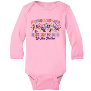 National Womens History Month We Rise Together Baby Long Sleeve Bodysuit