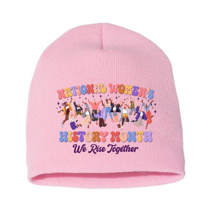 National Womens History Month We Rise Together Short Acrylic Beanie