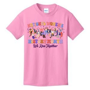 National Womens History Month We Rise Together Kids T-Shirt