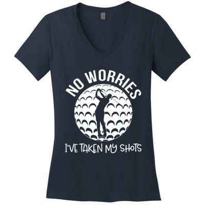 No Worries IVe Taken My Shots Women's V-Neck T-Shirt