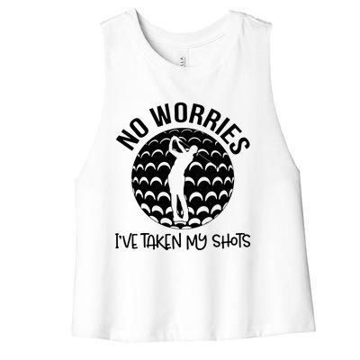 No Worries IVe Taken My Shots Women's Racerback Cropped Tank