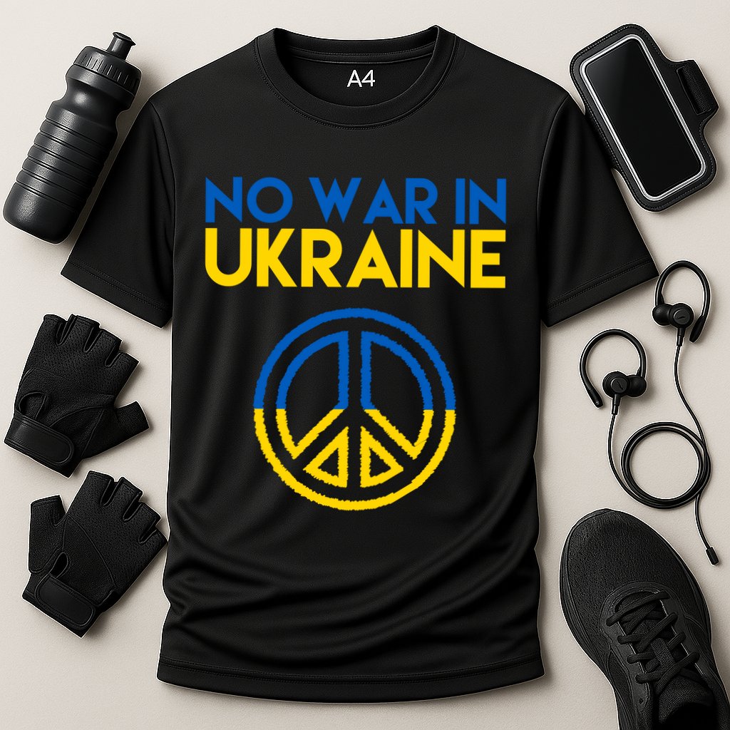 No War In Ukraine Peace Cooling Performance Crew T-Shirt