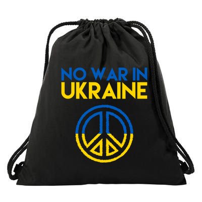 No War In Ukraine Peace Drawstring Bag