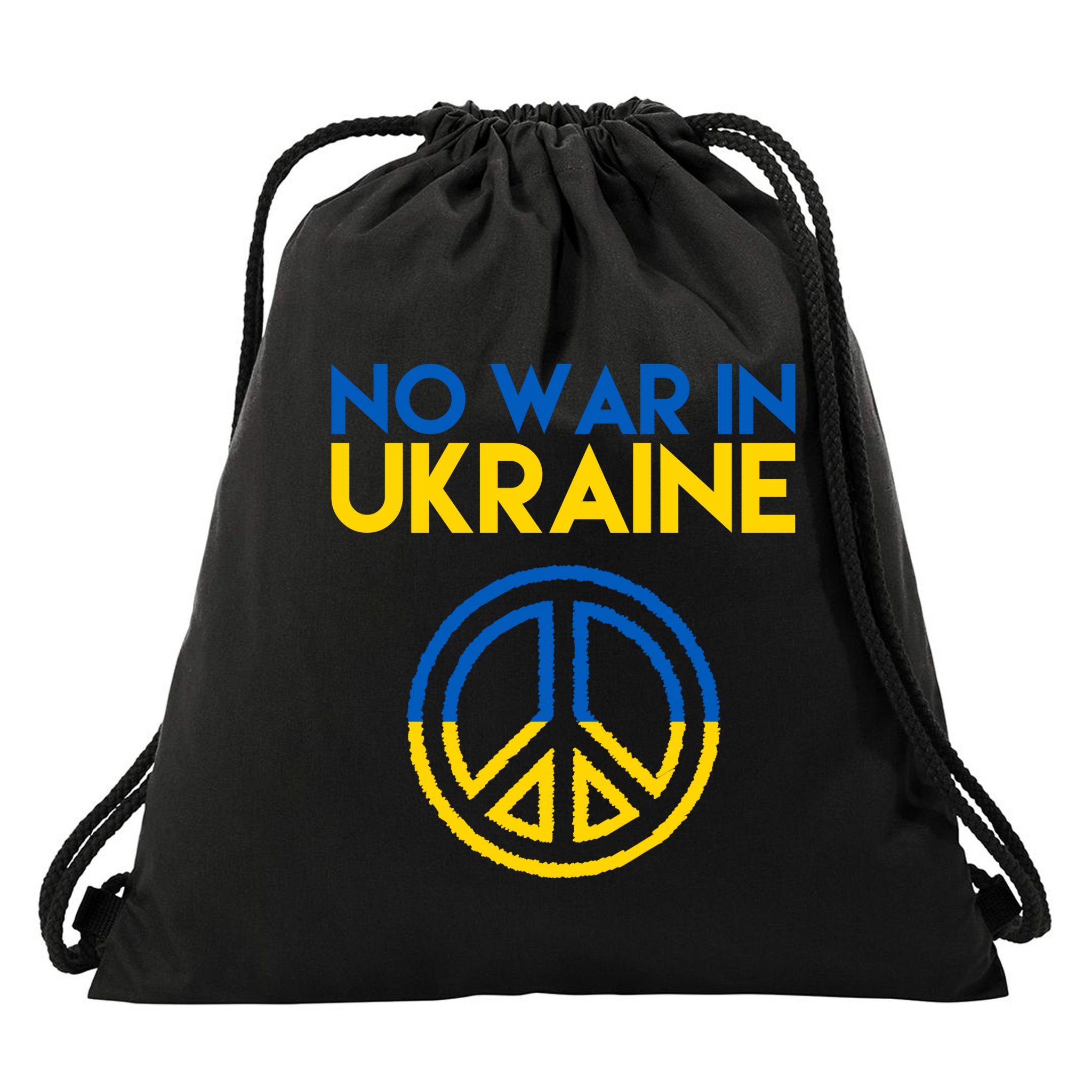 No War In Ukraine Peace Drawstring Bag