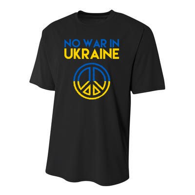 No War In Ukraine Peace Youth Performance Sprint T-Shirt