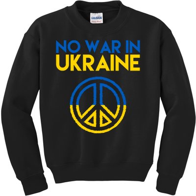 No War In Ukraine Peace Kids Sweatshirt