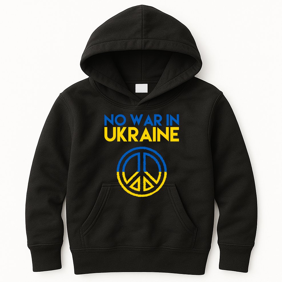 No War In Ukraine Peace Kids Hoodie