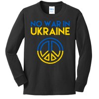 No War In Ukraine Peace Kids Long Sleeve Shirt