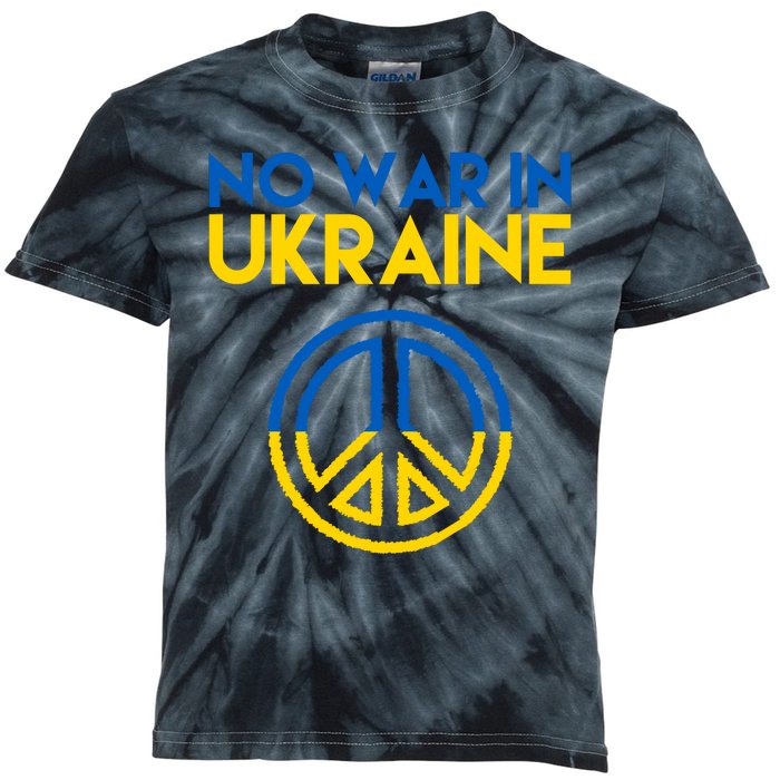 No War In Ukraine Peace Kids Tie-Dye T-Shirt