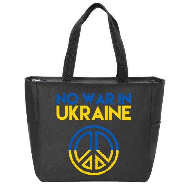 No War In Ukraine Peace Zip Tote Bag