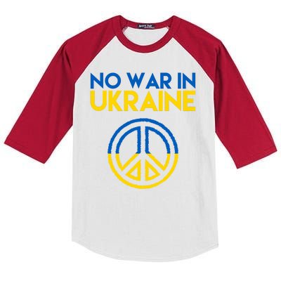 No War In Ukraine Peace Kids Colorblock Raglan Jersey