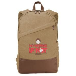 No Worries If Not Sad Cotton Canvas Backpack