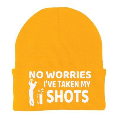 No Worries I’ve Taken My Shots Saying Funny Golf Player Knit Cap Winter Beanie