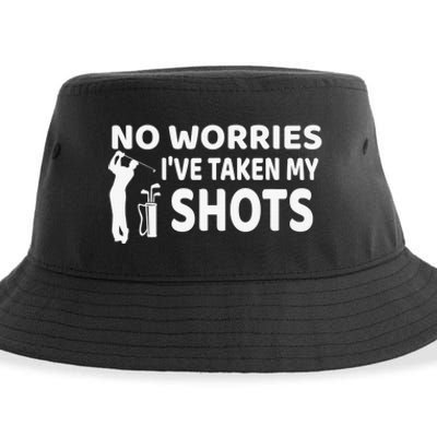 No Worries I’ve Taken My Shots Saying Funny Golf Player Sustainable Bucket Hat