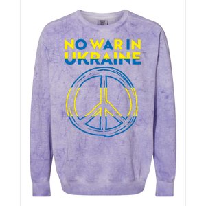 No War In Ukraine Peace Sign Symbol Colorblast Crewneck Sweatshirt