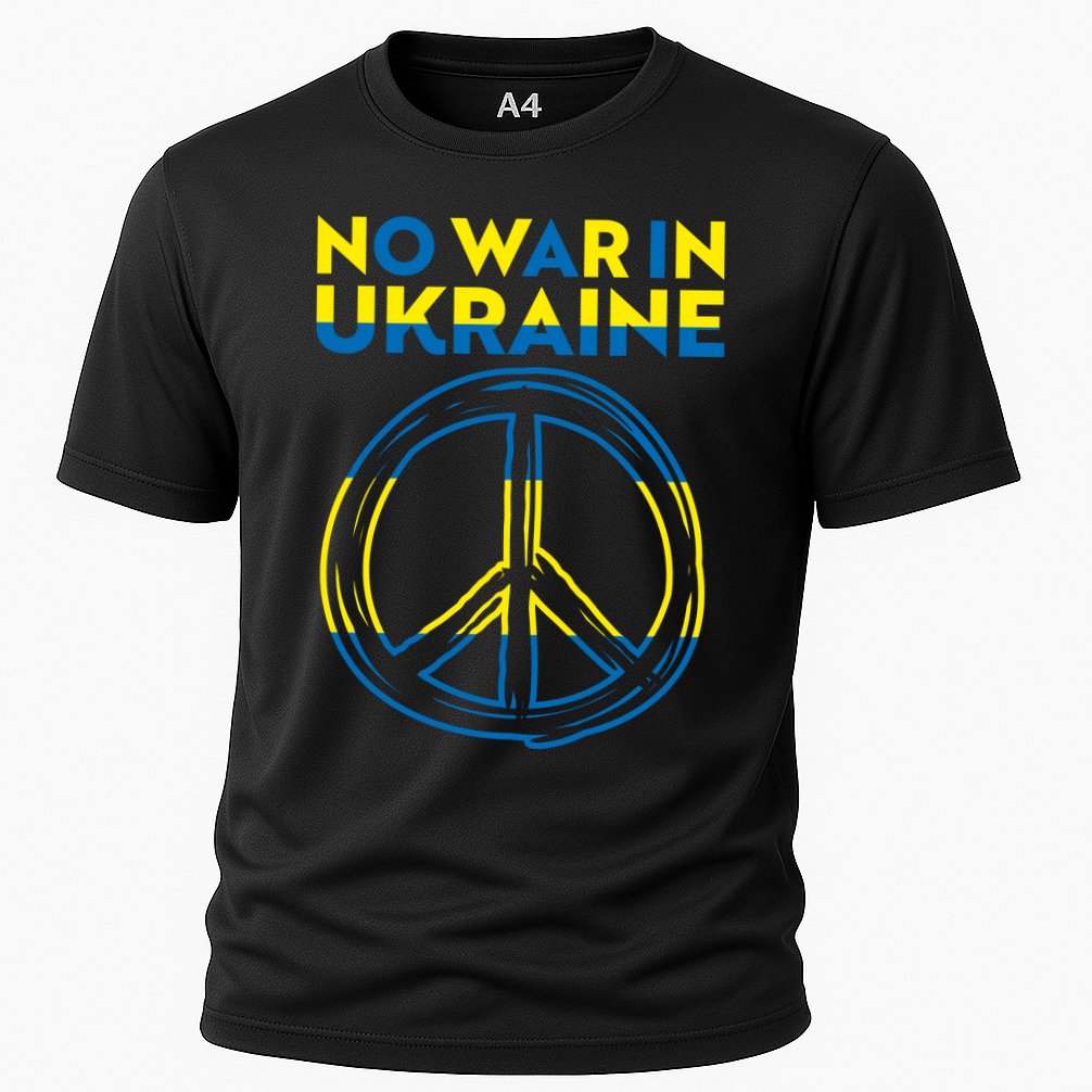 No War In Ukraine Peace Sign Symbol Cooling Performance Crew T-Shirt