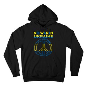 No War In Ukraine Peace Sign Symbol Hoodie