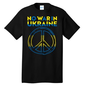 No War In Ukraine Peace Sign Symbol Tall T-Shirt