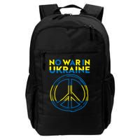 No War In Ukraine Peace Sign Symbol Backpack