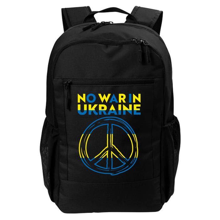 No War In Ukraine Peace Sign Symbol Backpack
